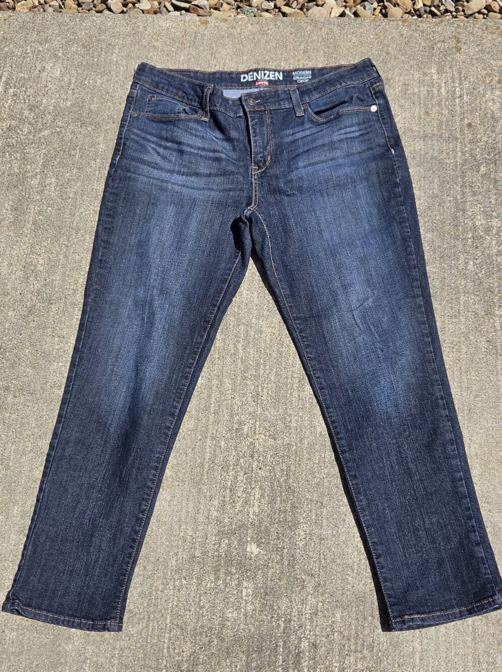 Denizen Levi's Indigo Modern  Straight Cropped Leg Women's Jeans 12